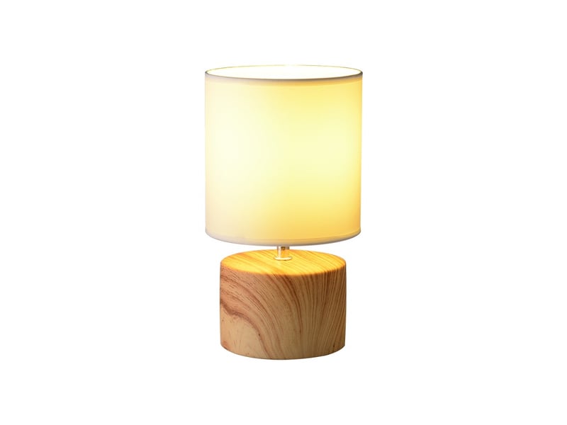 Lampe de table ø16cm crème – base en céramique, abat-jour en tissu pride  - Conforama A