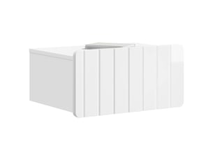 Table de chevet - cabinet de chevet - table de nuit mural 2 pc blanc brillant 49 x 34,5 x 24 cm
