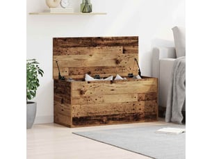 Boîte de rangement, coffre de rangement bois ancien 100x42x46 cm