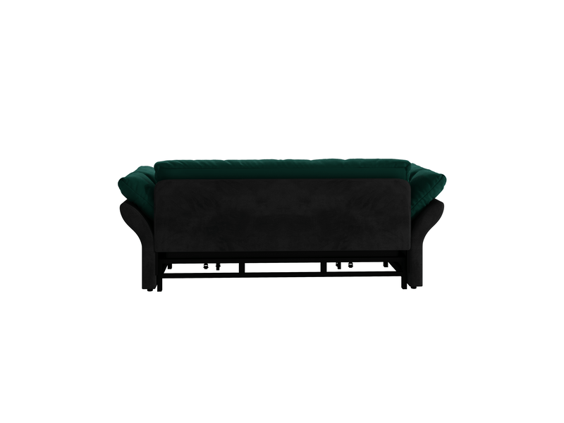 Canapé convertible 190 x 85 x 91 cm en velours 3 en 1 vert chicfurn - Conforama E