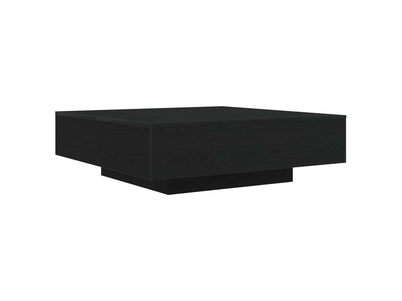  Table basse - table de salon - table à thé avec lumières led chêne noir 100 x 100 x 31 cm  - Conforama E