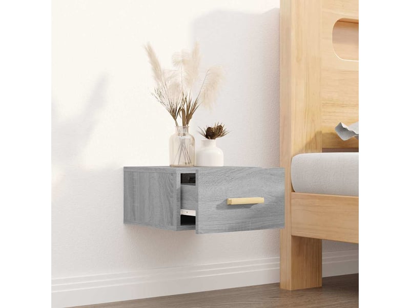  Table de chevet - cabinet de chevet - table de nuit murale sonoma gris 35x35x20 cm  - Conforama B