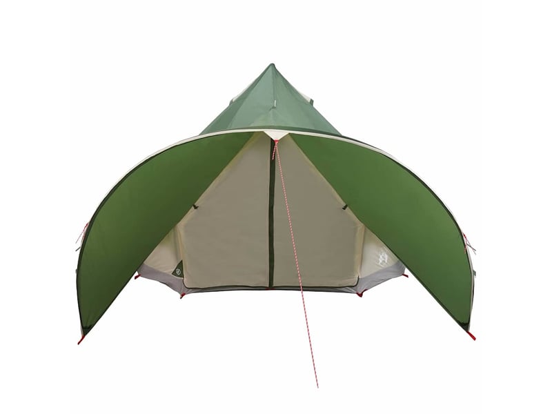  Tente de camping, tente teepee 5 personnes vert et gris  - Conforama E