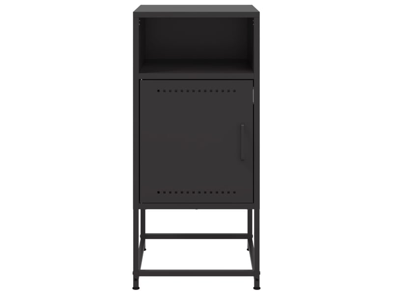  Lot de 2 tables de chevet - cabinet de chevet - table de nuit noir 36x39x78 cm acier  - Conforama E