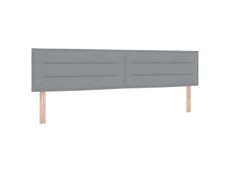  Tête de lit | panneau de tête de lit gris clair 200 cm tissu  - Conforama A