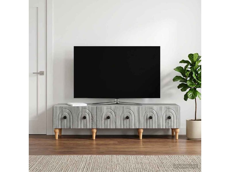  Meuble tv - banc tv - meuble de rangement sonoma gris 147 x 34,5 x 30 cm bois d'ingénierie  - Conforama B