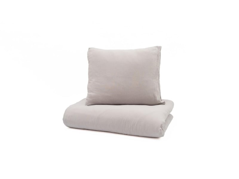  Yappymuslin - parure de lit 150x200 cm et 50x60 cm - argenté 4754010388479 - Conforama C