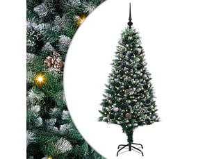 Sapin de noël artificiel, arbre de noël vert 150 cm pvc, acier et plastique shl3639