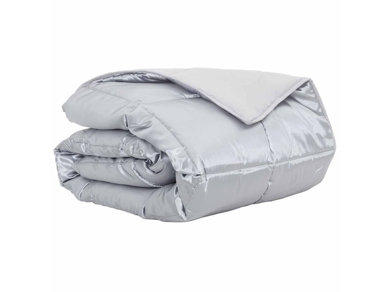  Duvet - couette d'été simple argenté 220 x 240 cm satin et microfibre  - Conforama A
