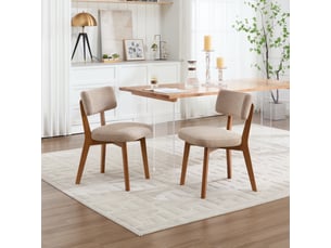 Lot de 2 chaises en tissu coloris kaki