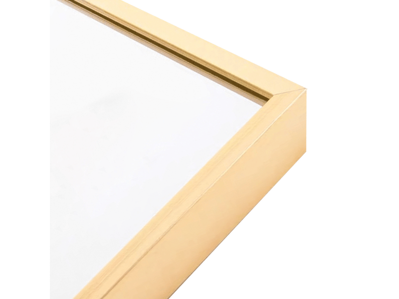  Miroir pleine longueur 150x40 cm, cadre aluminium doré, pied stable réglable, pour salon ou chambre, pose libre, doré  - Conforama E