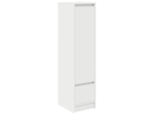 Buffet haut - bahut - meuble de rangement blanc 29,5x34x119,5 cm bois d'ingénierie