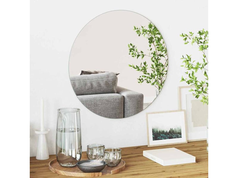 Miroir mural rond ø 50 cm verre trempé cf62874 - Conforama B