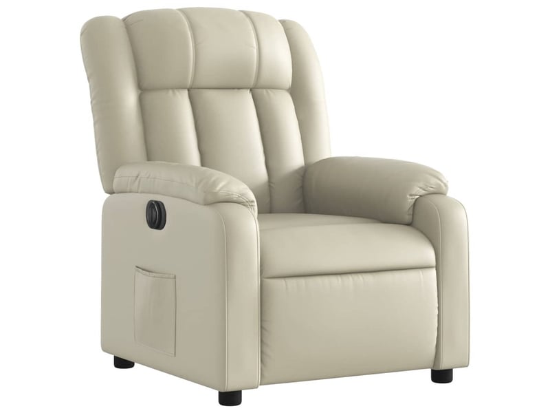  Fauteuil inclinable électrique, fauteuil relax salon crème similicuir shl48282  - Conforama D