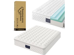Matelas 160x200 cm <strong>HAUSS SPOLE</strong>  <strong></strong> Ressorts ensachés + mousse soutien Ferme épaisseur 25 cm