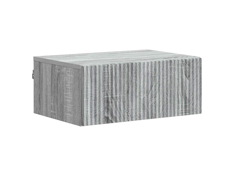  Table de chevet - cabinet de chevet - table de nuit mural sonoma gris 49 x 34,5 x 20 cm  - Conforama A