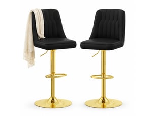 tabouret de bar assise réglable en hauteur <strong>OKWISH</strong> - bicolore hauteur d'assise 63 cm vendu Par paire