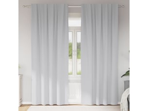 Lot de 2 rideaux occultants, rideaux black-out avec anneaux gris pâle 225 x 140 cm cf44664