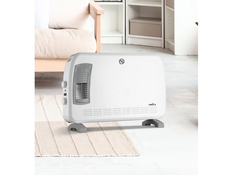 Convecteur électrique fabrilamp bengala 2000 w thermostat réglable blanc et gris 226122001 - Conforama E