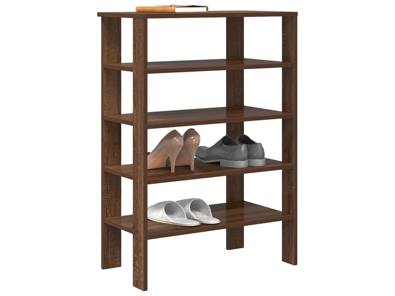  Meuble à chaussures, étagère à chaussures chêne marron 61x32x87,5 cm bois ingénierie  - Conforama B
