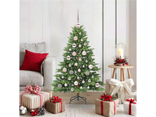 Sapin de noël artificiel, arbre de noël avec 150 led vert 120 cm pe et pvc shl7883