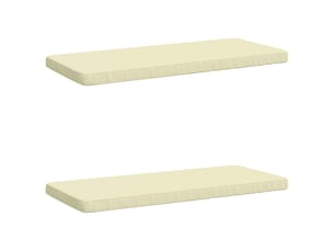 Lot de 2 coussins de banc, coussins d'assise vught 100 % polyester crème cf57937