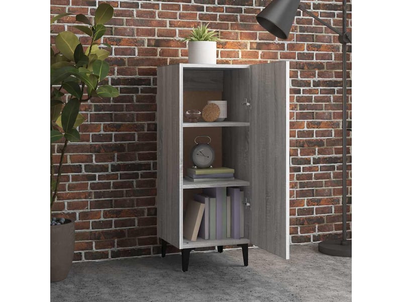  Buffet - bahut - meuble de rangement sonoma gris 34,5x34x90 cm bois d'ingénierie  - Conforama C