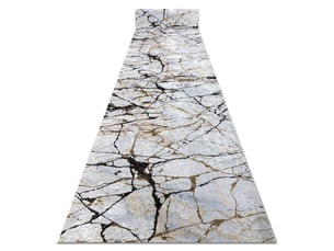 Tapis de couloir antidérapant lotus marble 21136 beige lavable 150 cm 150x890 cm
