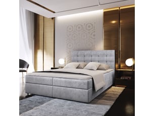 Lit avec rangement 160x200 cm <strong>MASSENO</strong> <strong></strong> coloris gris