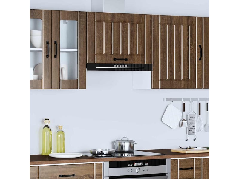  Meuble de rangement, armoire murale de cuisine lucca chêne marron bois ingénierie shl9296  - Conforama D