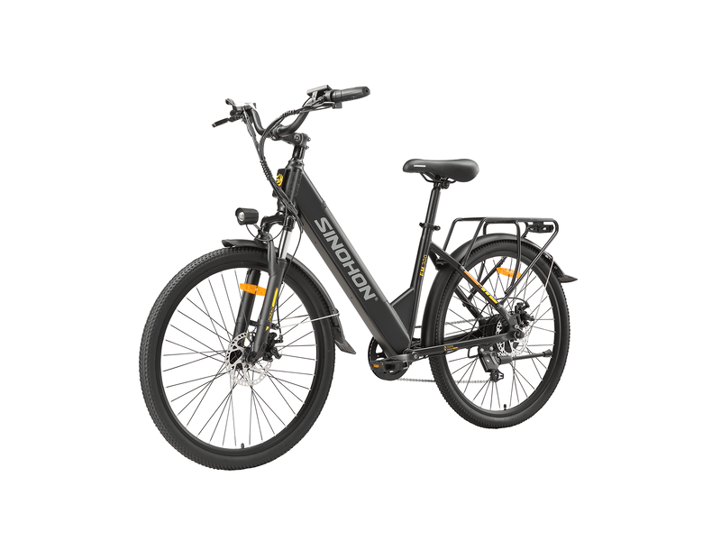 Vélo électrique de ville sinohon em300, 26, 7 vitesses, noir - Conforama D