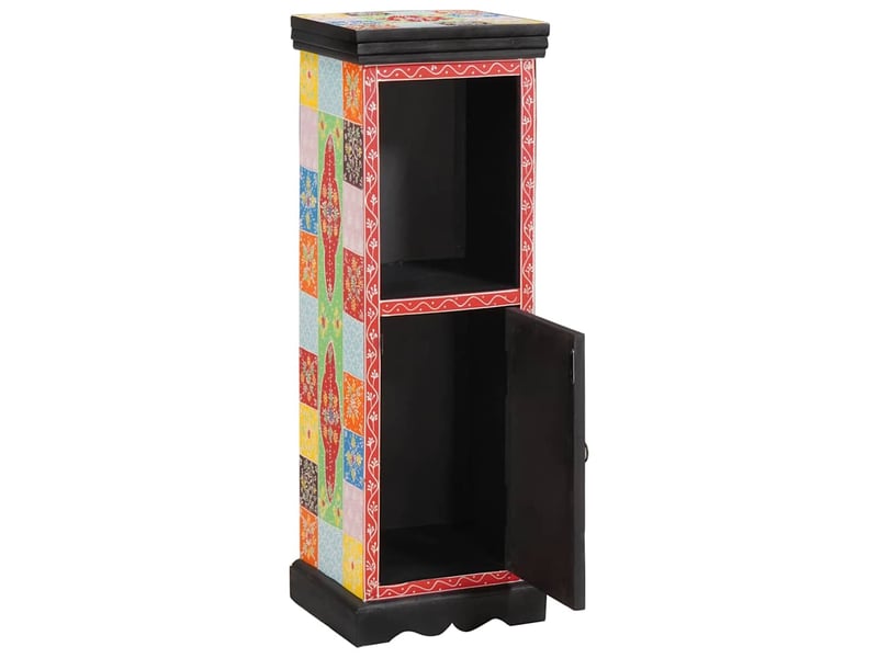  Commode chambre adulte, armoire à tiroirs multicolore 30x30x90 cm bois de mangue massif  - Conforama B