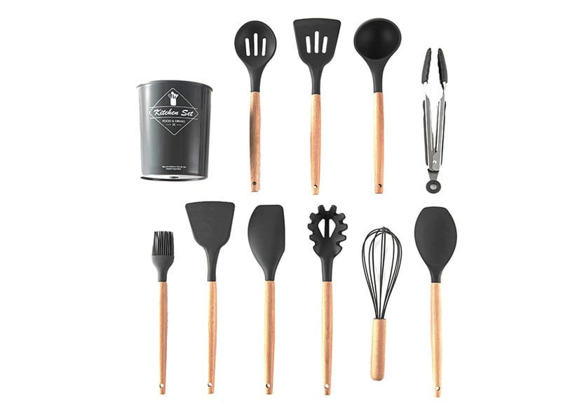  Ensemble de 11 ustensiles de cuisine en silicone avec boîte de rangement, résistants à la chaleur  - Conforama A