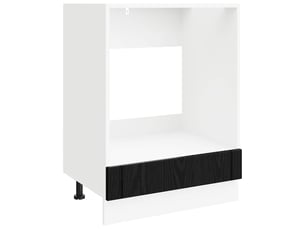Armoire de cuisine, armoire de four lucca chêne noir 60x46x81,5cm