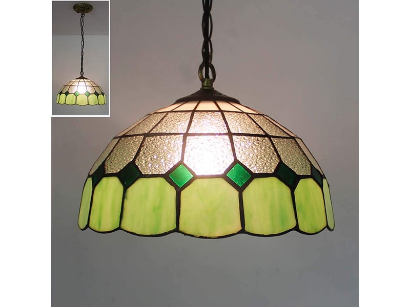 Suspension créative en bois massif et verre, style campagne – e27, source 9w blanc chaud incluse, pour salle à manger, bureau et chambre-style 6 - Conforama C