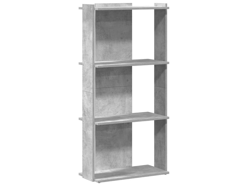  Bibliothèque à 3 niveaux, armoire à livres gris béton 60x30x120cm bois ingénierie  - Conforama A
