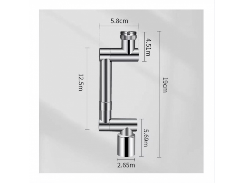  Prolongateur de robinet rotatif pour salle de bain, adaptateur de robinet avec bras robotisé rotatif à grand angle, extension de robinet  - Conforama B