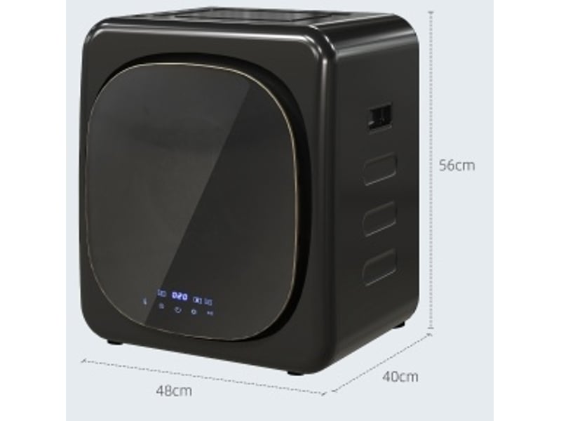  Mini sèche-linge à évacuation 48x40x56 cm 6 programmes écran tactile led 4 kg 800 w noir  - Conforama E