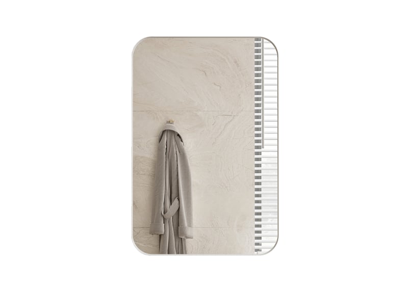  Armoire miroir murale rectangulaire blanche, étagères réglables, rangement  - Conforama A