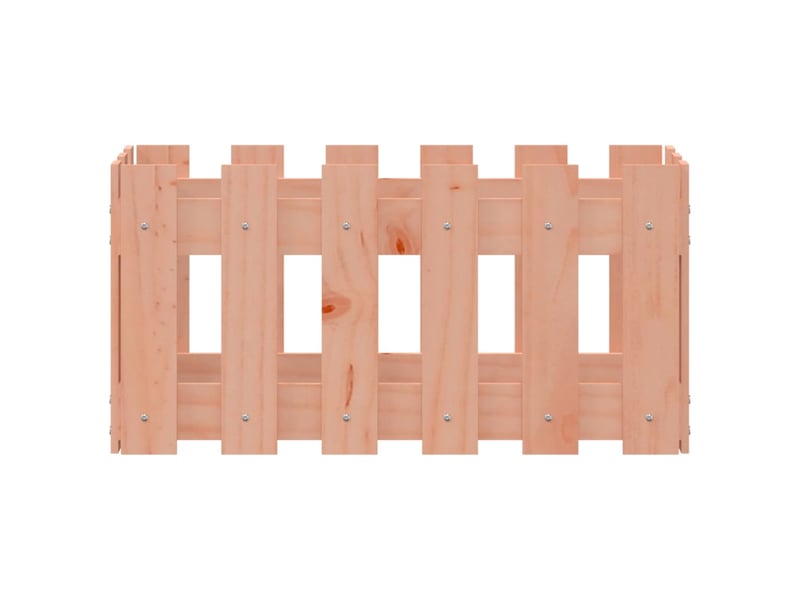  Jardinière - bac à fleurs avec design de clôture 60x30x30 cm douglas massif  - Conforama E