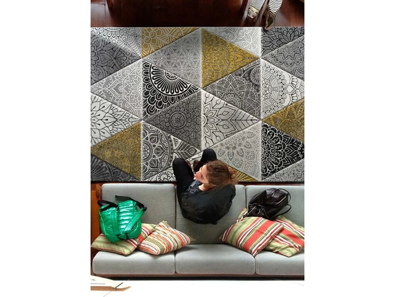  Tapis rectangle atticgo amy gris - 100% polypropylène, finition heat-set frisé Amy 22626 - Conforama B