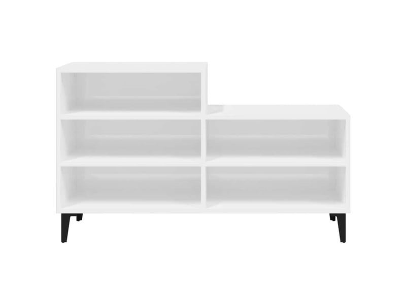  Meuble à chaussure blanc brillant 102x36x60 cm bois ingénierie shl3869  - Conforama C