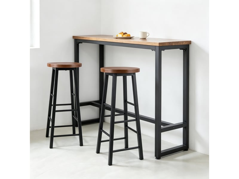  Tabourets de petit-déjeuner élégance lot de 2, style bistrot, avec repose-pieds, bar et cuisine  - Conforama D