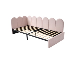 Lit simple 90x190 cm    coloris rose