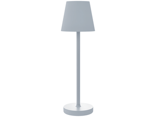 Lampe de chevet led sans fil, lampe de table rechargeable usb-c, 3 couleurs, ø 11,2 x 36,5 cm, grise