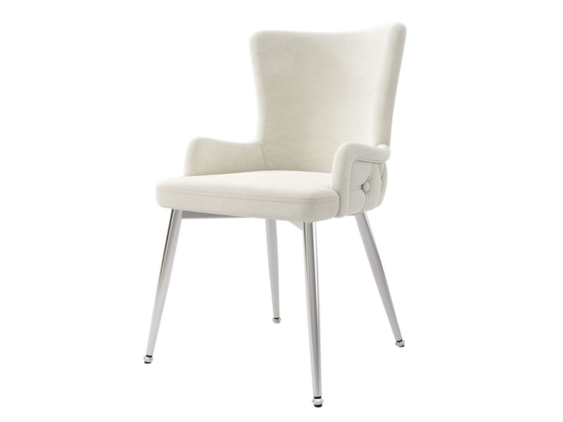  Chaises salle à manger 6 places, velours luxueux design moderne, structure métal robuste, installation facile  - Conforama D