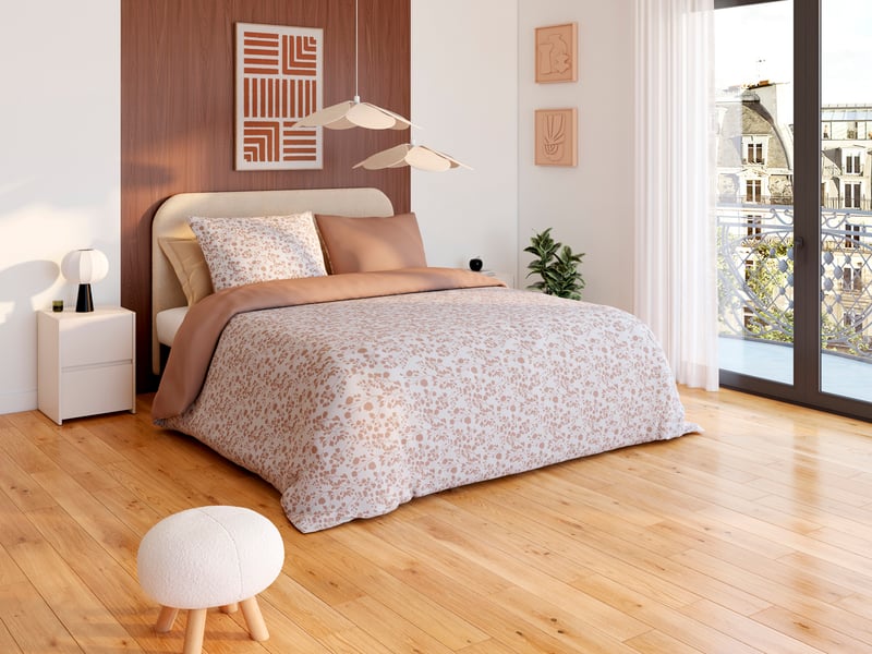 Parure de lit Housse+ 2 taies 220x240 cm FLORINE - Conforama Y