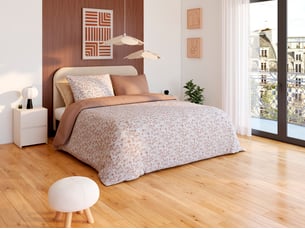 Parure de lit Housse+ 2 taies 220x240 cm FLORINE