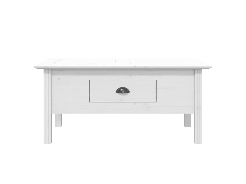  Table basse | table d'appoint salon bodo blanc 100x55x46 cm bois de pin massif  - Conforama C
