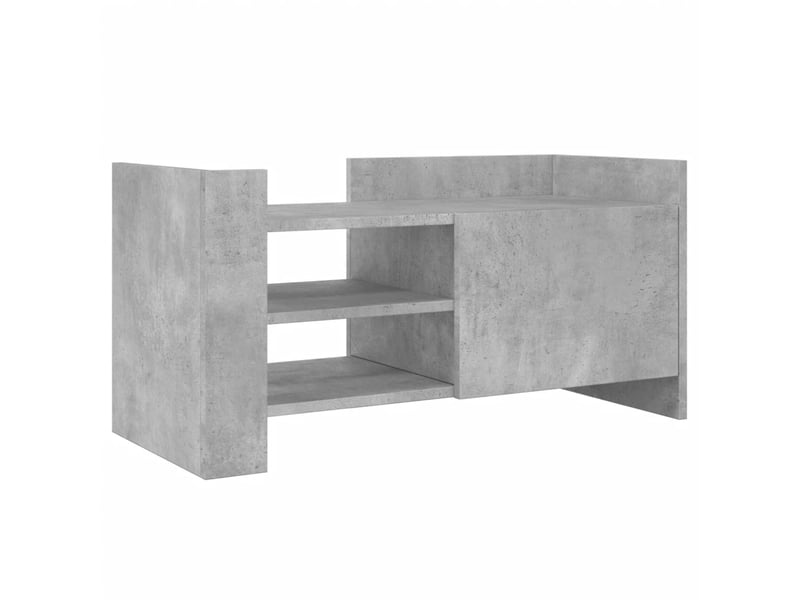  Meuble tv - banc tv - meuble de rangement gris béton 80x35x40 cm bois d'ingénierie  - Conforama A